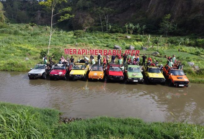 Bersama Merapi Merbabu Jeep Sebanyak 40 Media Sindikasi Media Network Jelajahi Lereng Merapi